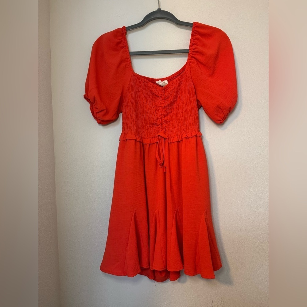 1.4.3. Story by Line Up Red Puff Sleeve Romper